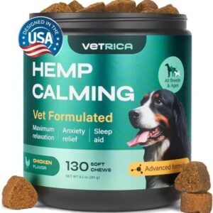 Calming Chews For Dogs Chicken Flavor All Canine Breeds Vet Visits Travel 130 Chews