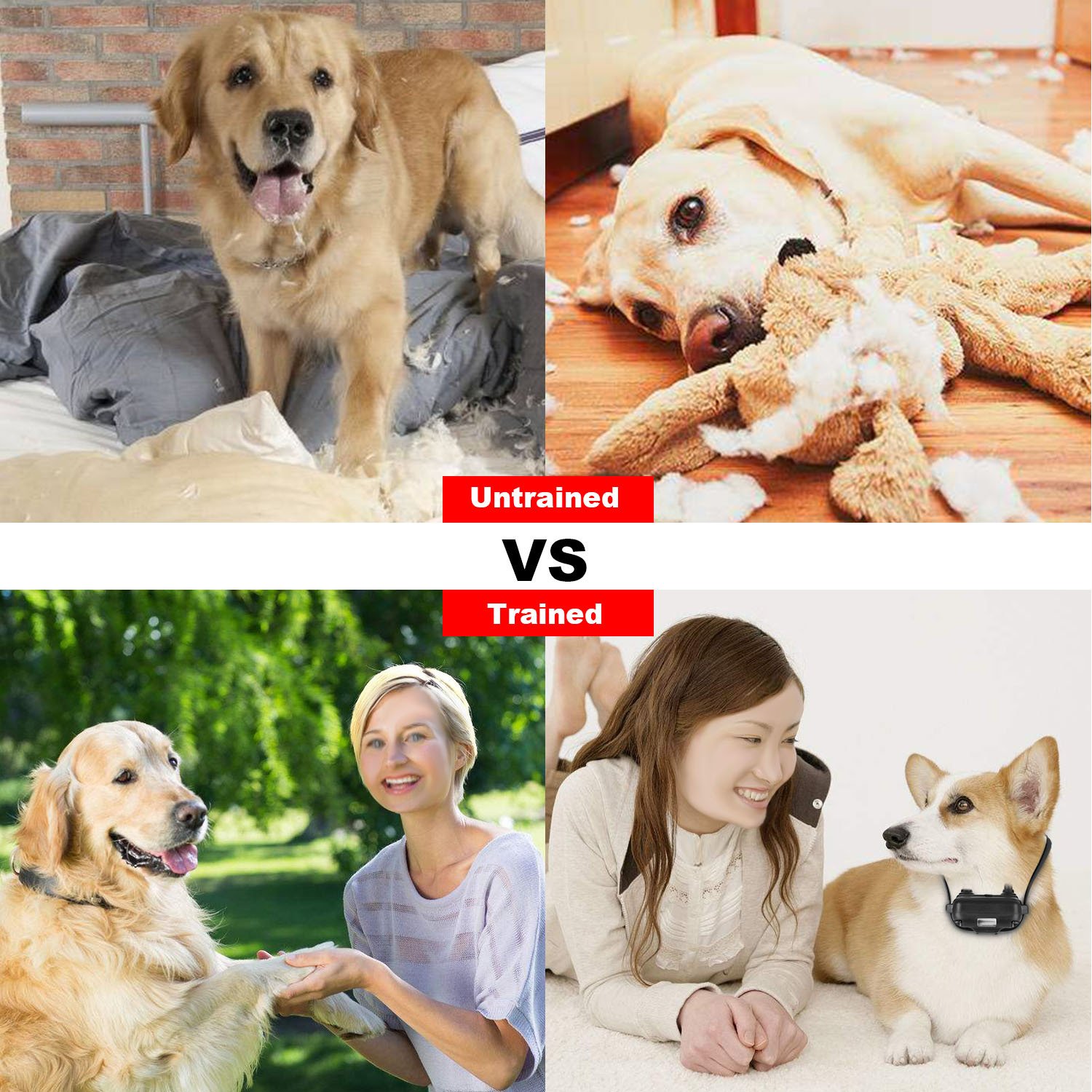 1Pc Dog Training Collar With Remote IP67 Waterproof Pet Trainer 300mAh Rechargeable 875 Yard Remote Control 4 Modes Adjustable Level - Image 9