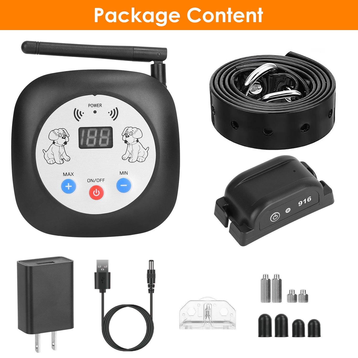 1Set 328FT Electric Wireless Dog Fence System With GPS Location Monitor Collar Receiver Rechargeable Beep Vibration Fence System For Small Medium Large Dogs - Image 4