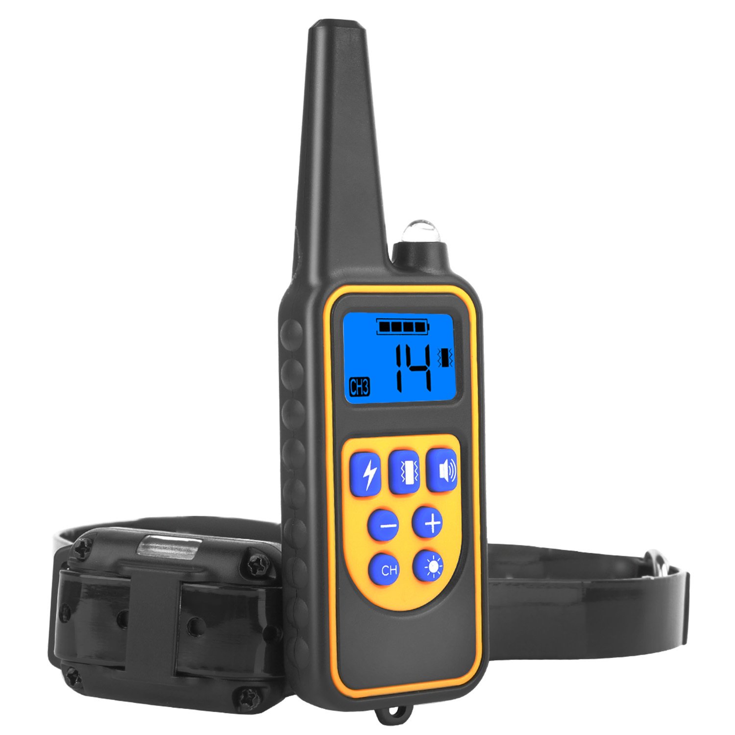 1Pc Dog Training Collar With Remote IP67 Waterproof Pet Trainer 300mAh Rechargeable 875 Yard Remote Control 4 Modes Adjustable Level - Image 4